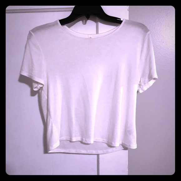 Xhilaration Tops - Large Crop Solid White Shirt